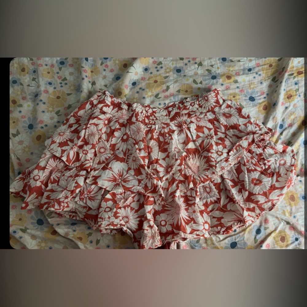 Floral Skirt with shorts underneath